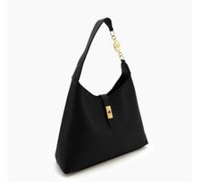 LIKE DREAMS/ GROSSI Francesca Bolso de Hombro Hobo Mujer Cuero Vegano - NEGRO~