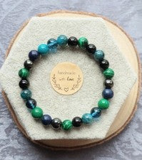 PULSERA CON CUENTAS CURATIVAS CRISTAL ARTRITIS/DOLOR DE ESPALDA/PÉRDIDA DE PESO/DOLOR NERVIOSO 8 MM