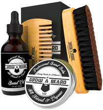 Producto Tratamiento Para El Cuidado De La Barba Aceite Brocha Peine Facial Kit