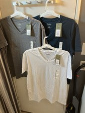 Goodfellow & Co Hombre 3 Camisas Paquete Cuello B Blanco Gris y Azul Talla Grande