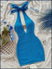 Elegante Versátil Moda Tendencia Mujer Hombro Descubierto Abrigo Falda Vestido