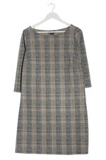 Vestido jersey mujer Manguun estampado a cuadros casual cómodo gris beige talla 40