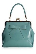 Turquesa Retro Americano Vintage Años 50 Rockabilly Brillante Bolso de Mano Ropa PROHIBIDA