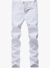 Pantalones de mezclilla FREDD MARSHALL para hombre ajustados elásticos pierna recta moda *NUEVOS CON ETIQUETAS*