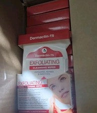 Paquete de 20 toallitas exfoliantes Dermactin-TS para el cuidado de la piel facial nuevo