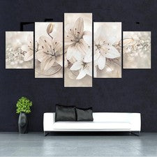 5 piezas arte abstracto lienzo pinturas de pared impresión de flores decoración del hogar cuadro adorno