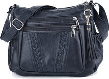 Mujer De Moda Negras Casuales Bolsos Para Dama Multi Bolsillo O Bolsa De Hombre
