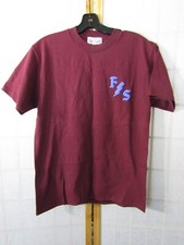 Nueva con etiquetas Camiseta Fat Sal's Crew Los Angeles Borgoña Algodón Puff Gráfico Para Hombre Talla S