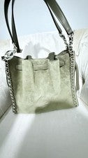 Michael Kors Mina Grande Gamuza Cadena Cartera Bolso de Mano Mujer’s Bolso de Mano Verde Oliva