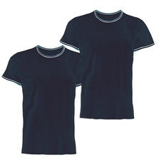 Paquete de 2 camisetas top de manga corta con punta calce de moda para hombre