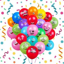 Globos de látex emoji cara baby shower niños fiesta de cumpleaños divertido decoración del hogar 12"