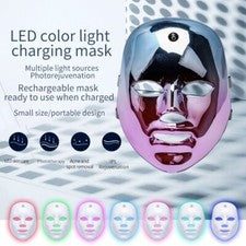 Máscara LED facial de 7 colores PDT fotón PDT luz facial piel belleza máquina de terapia