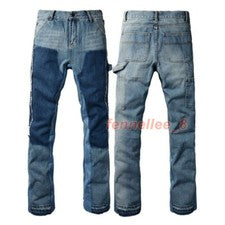 Nuevo Pantalones de mezclilla para hombre estilo corte bota cargo llamaradas informales con fondo de campana