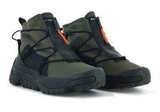 Nuevo Palladium OFF-GRID ALTA CREMALLERA IMPERMEABLE Botas Tenis Hombres 8 Mujeres 9.5 Verde