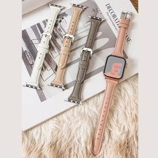 Correa delgada de cuero genuino para Apple Watch Series 11 10 9 8 SE correa 41 mm-49 mm Reino Unido