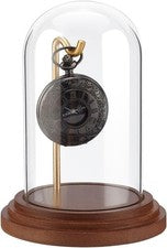 Vitrina de reloj de bolsillo con cúpula de vidrio con base de gancho vitrina coleccionable 5,7x4, nueva