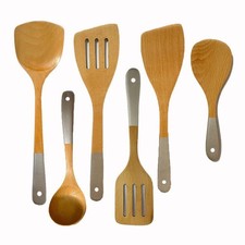 Juego de espátulas de mango largo para cocina con cuchara para cocinar carne y arroz