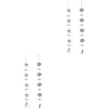 Pack de 2 adornos colgantes para decoración de pared (hogar y cocina) estrellas decoraciones