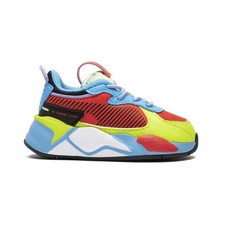 Zapatillas informales PUMA RsX Water Fight con cordones para niños pequeños azules, rojas, amarillas