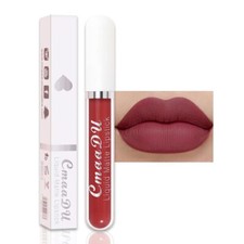 evpct CmaaDu 1 pieza lápiz labial líquido mate rojo ciruela malva conjunto de brillo de labios para mujer,