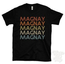 CAMISETA MAGNAY ESTILO RETRO REPETIDO Hombre y Mujer Novedad Genial Nombre Regalo