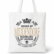 Bolso de Mano MIDDENDORF Casa del Apellido Algodón Idea de Regalo