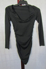 Nuevo en caja Vestido Shein SXY Negro Acanalado Lateral Cuello Profundo Para Mujer Talla Alta S