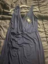 Vestido envolvente para mujer FashionNova azul marino talla 1x