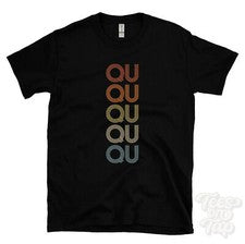 CAMISETA ESTILO RETRO REPETIDO QU Hombre y Mujer Novedad Genial Nombre Regalo