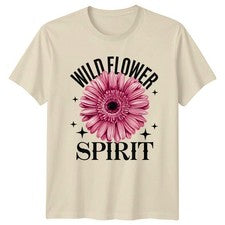 Camiseta para mujer Wild Flower Spirit floral botánica 2026 regalo para ella