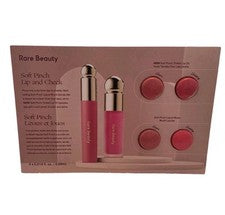 Tarjeta de muestra de rubor líquido y aceite de labios de belleza raro tonos Hope Happy 4 x 0,50 ml
