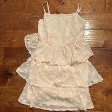 Mini Vestido Para Mujer Clip Dot Rosa Nuevo con Etiquetas $56 X-Pequeño Boutique Miami Francesca’s