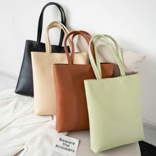 Bolsos de Mano para Mujer Bolso de Trabajo Cartera con Cremallera Cuero PU Mediano Marrón Verde