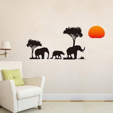 Pegatinas de pared decorativas de fondo para decoración del hogar elefante para sala de estar