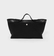 NUEVO Bolso de Mano Kindersalmon Posell de Lona Negro Pequeño para Mujer Auténtico