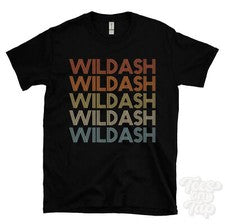 CAMISETA WILDASH ESTILO RETRO REPETIDO Hombre y Mujer Novedad Genial Nombre Regalo