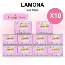Lote 10 Caja Lamona Crema Cuidado de la Piel Set 4 Piezas Crema Facial y Suero Set
