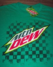 Camiseta ESTILO VINTAGE MOUNTAIN DEW SODA Para Hombre 2XL XXL NUEVA con ETIQUETA