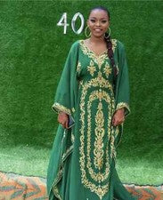 Nuevo Vestido Caftán Marroquí Hecho a Mano Dubai Abaya Farasha Elegante Vestido Largo Fiesta de Eid