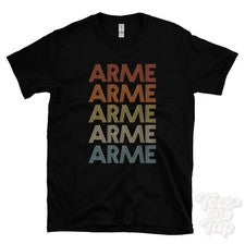 CAMISETA BRAZO ESTILO RETRO REPETIDO Hombre y Mujer Novedad Genial Nombre Regalo