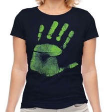 Mano Estampado Camiseta Mujer Moda Top Hipster Swag Trendy Manga Corta
