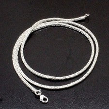 Collar de cadena de eslabones de cola de zorro de plata de ley 925 cadena de plata 925 UNISEX