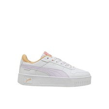 Zapatillas informales blancas PUMA Carina Street con cordones para jóvenes niñas 400884