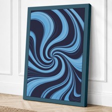 Formas en espiral lienzo geométrico impresión arte de pared decoración del hogar listo para colgar