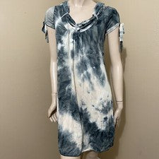 Vestido Para Mujer Gris Vintage Poliéster Informal Verano Elastizado Encaje Atado Red Talla S