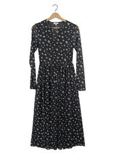 Maxivestido de mujer JAKE*S estampado floral manga larga malla talla XS negro