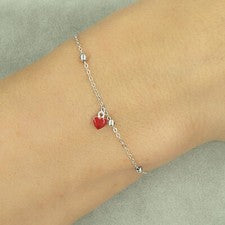 Brazalete brazalete corazón plata esterlina 925 para mujer regalo de cumpleaños nupcial su bolso Reino Unido