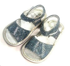 NUEVO CON ETIQUETAS Denim Sparkle Squeaky Zapatos para Niñas SQ-205 Talla 4 5 6 7 8 SANDALIAS