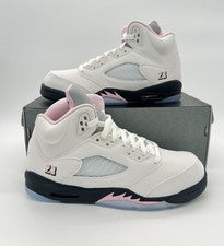 GS 4.5Y / Mujer 6 - Nike Air Jordan 5 Retro GS Medio Suave Rosa HQ7980-102