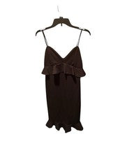 Vestido Favlux Moda Para Mujer Volantes Dobladillo Pequeño Negro Midi Mediano Nuevo con Etiquetas